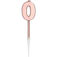 Kaarsjes Elegant Lush Blush Rosé Goud  - 0 t/m 9