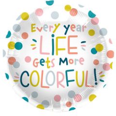 Folieballon Life Gets Colorful - 45cm