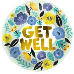 Folieballon Flowers Get Well - 45cm