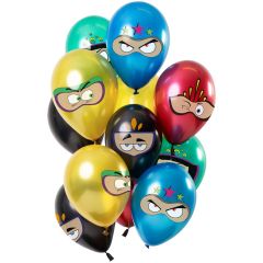 Ballonnen set Superhelden Metallic - 12stk