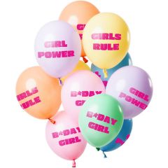 Ballonnen Birthday Girl Pastel Mix - 12stk