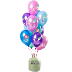 Helium Tank met Zeemeermin Ballonnen - 24stk