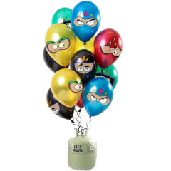 Helium Tank met Superhelden Ballonnen - 24stk