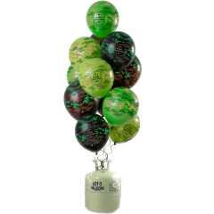 Helium Tank met Camouflage Army Ballonnen - 24stk