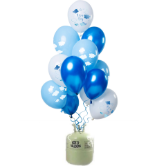 Helium Tank met It's a Boy Ballonnen - 24stk
