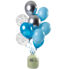 Helium Tank met Aquamarine Ballonnen - 24stk