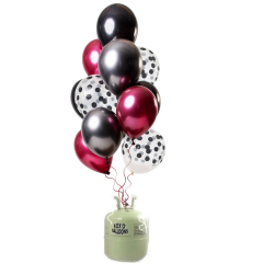 Helium Tank met Dark Richness Ballonnen - 24stk