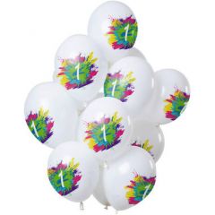 Ballonnen set Color Splash Kinderleeftijden 1 t/m 12 - 12stk