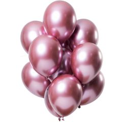 Ballonnen mirror chrome roze - 12stk