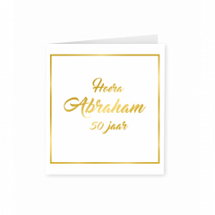 Gold & White Ansichtkaart - Abraham