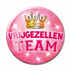 XL Button Vrijgezellen Team - Roze