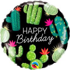 Folieballon Happy Birthday Cactus - 45cm