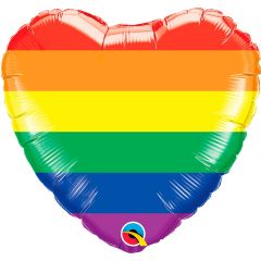 Folieballon Rainbow Hart - 45cm