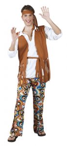 Flower Power Hippie Kostuum Heren Maat M-L