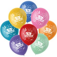 Ballonnen Color Pop Congrats - 8stk