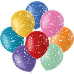 Ballonnen Color Pop Confetti Swirls - 8stk
