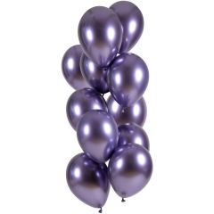 Ballonnen Set Ultra Shine Purple - 12stk