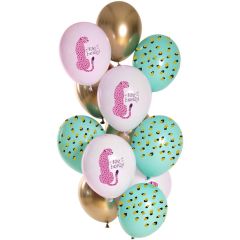 Ballonnen Set Birthday Panter- 12stk