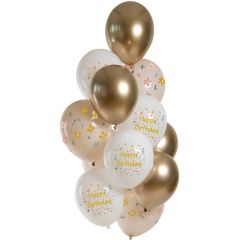 Ballonnen Set Birthday Blossom - 12stk