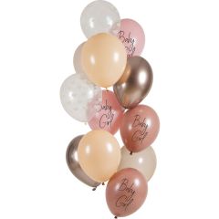 Ballonnen Set Baby Girl - 12stk