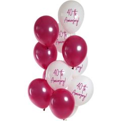 Ballonnen Set Ruby Anniversary - 12stk