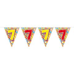 7 Jaar Mini Vlaggenlijn Birthday - 3 meter