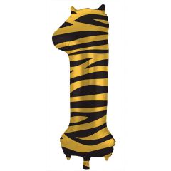 Folieballon Tiger Chic - Cijfer 0 t/m 9