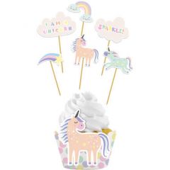 Cup-cake Decoratieset Unicorns & Rainbows