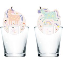 Glasmarkers Unicorns & rainbows - 6stk