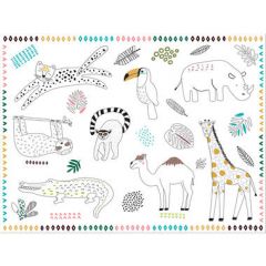 Coloring Placemats Zoo Party - 6stk