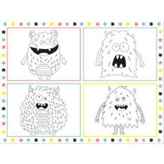Coloring Placemats Monster Bash - 6stk