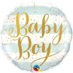 Folieballon Baby Boy  Stripe - 45cm