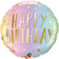 Folieballon Happy Birthday Ombre - 45cm