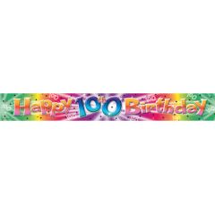 100 Jaar Birthday Foliebanier - 3,60 meter