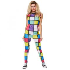 Kostuum 80's Disco Jumpsuit - S T/M L