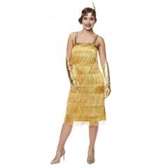 Kostuum Flapper Dress Goud - XS T/M XL