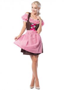 Oktoberfest Dirndl Anne-Ruth - Roze/Bruin