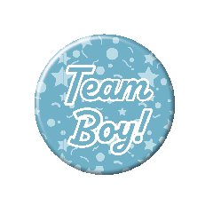 Button Gender Reveal - Team Boy