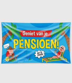 XXL Gevelvlag Cartoon Pensioen - 90x150cm