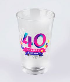 Shotglaasjes 40 jaar - 6stk