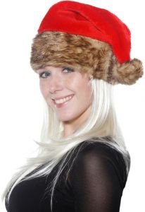 Luxe Rode Kerstmuts met Bontrand
