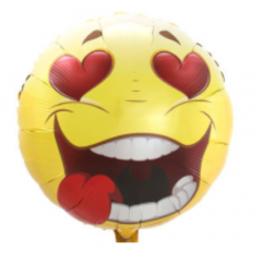 Folieballon Emoticon Verliefd - 43cm