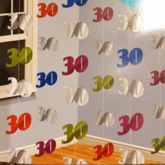 Hangdecoratiestrings - 30 jaar