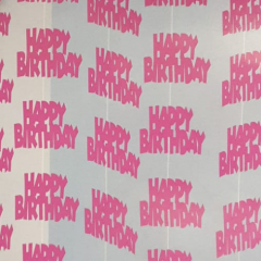 Hangdecoratiestrings Fuchsia - Happy Birthday