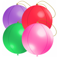 Punchballonnen neon gekleurd - 25stk