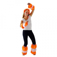 Oranje Arm/been ruffle set 