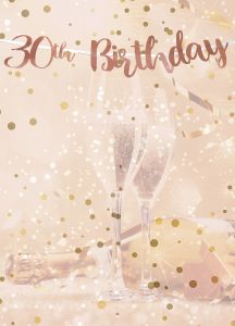 Letter Slinger 30th Birthday  Rosé Goud - 1,8mtr