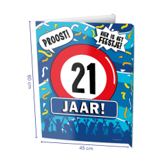 Window Sign - 21 Jaar