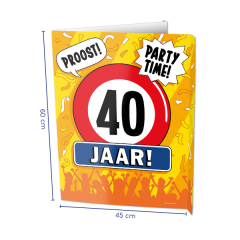 Window Sign - 40 Jaar