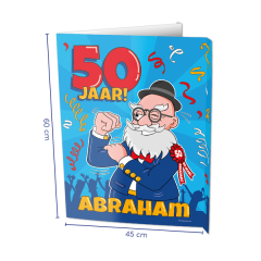 Window Sign - 50 Jaar Abraham
